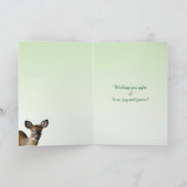 White-tailed Deer at Forest Pond Birthday Card (Inside)