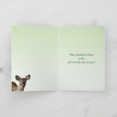 White-tailed Deer at Forest Pond Earth Day Card (Inside)