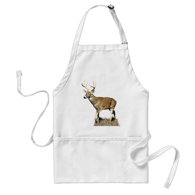 White Tailed Deer Buck Adult Apron (Front)