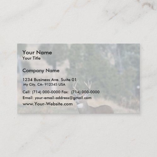White-tailed deer buck business card