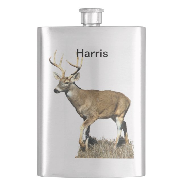 White Tailed Deer Buck Flask (Front)