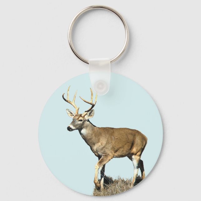 White Tailed Deer Buck Keychain (Front)