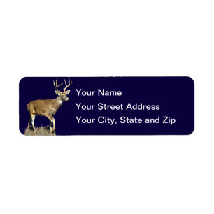 White Tailed Deer Buck Label