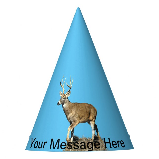White Tailed Deer Buck Party Hat (Front)