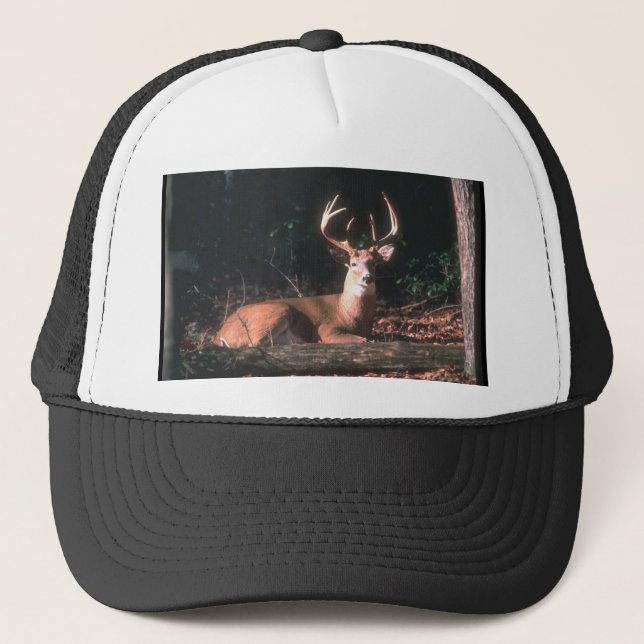 White Tailed Deer Buck Photo Trucker Hat (Front)
