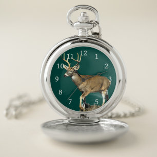 White Tailed Deer Buck Pocket Watch