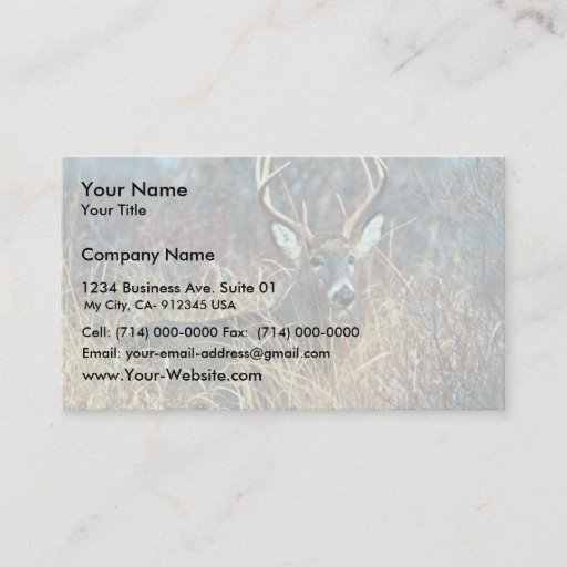 Customizable White-tailed Deer Business Cards
