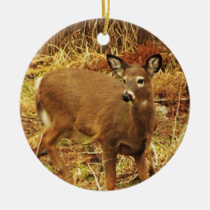 White Tailed Deer Ceramic Ornament