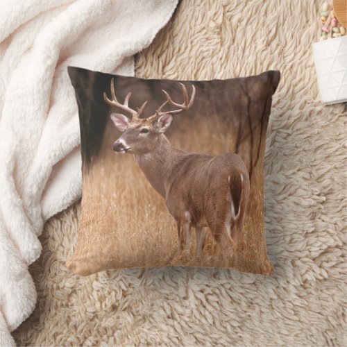 White Tailed Deer   Choke Canyon State Park TX Throw Pillow