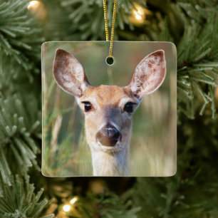 White-tailed Deer Doe Ceramic Ornament