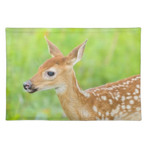 White_Tailed Deer Fawn  Minnesota Cloth Placemat