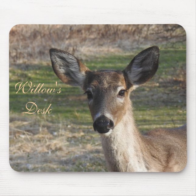 White Tailed Deer *Personalize* Mouse Pad (Front)