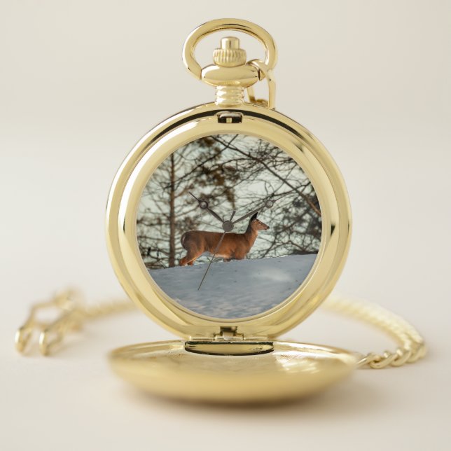 White Tailed Deer Pocket Watch (Inside)