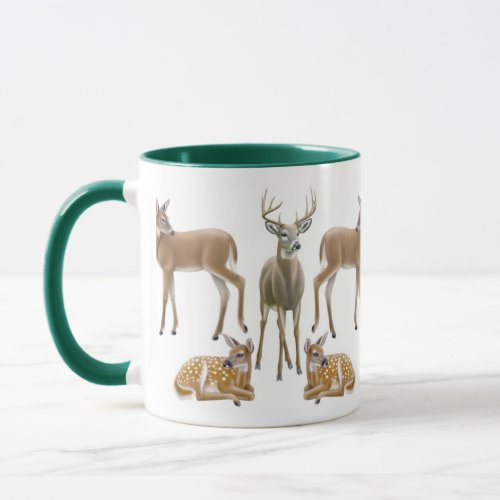 White Tailed Deer Ringer Mug