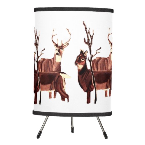 WHITE TAILED DEER TRIPOD LAMP