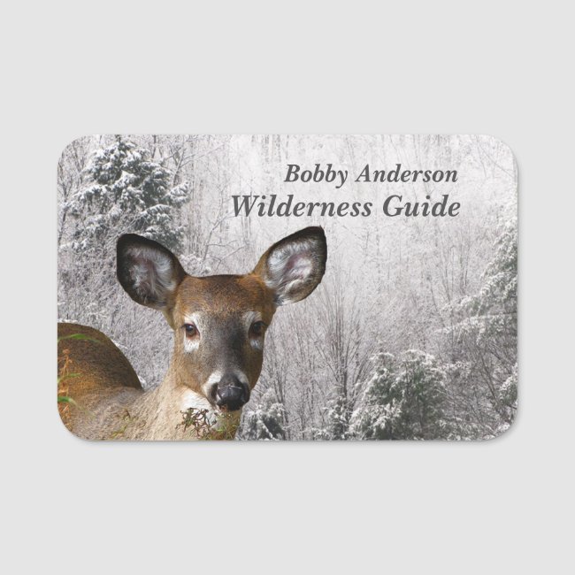 White-tailed Deer Wilderness Guide Name Tag