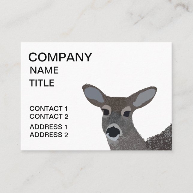 White Tailed Deer Wildlife Animal Business Card (Front)