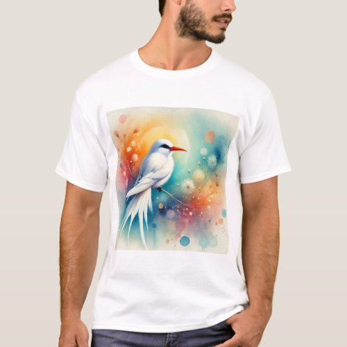 White Tailed Tropicbird 240624AREF102 _ Watercolor T_Shirt