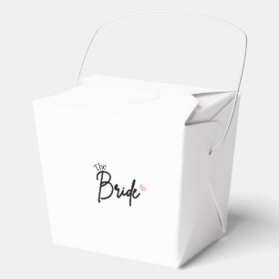 White Takeout Wedding Favor Box for Bridal Shower