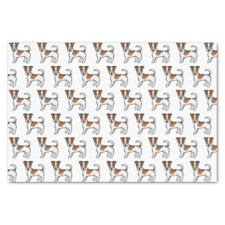 White &amp; Tan Rough Coat Jack Russell Terrier Dogs Tissue Paper