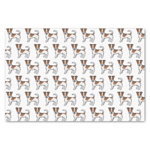 White  Tan Rough Coat Jack Russell Terrier Dogs Tissue Paper