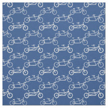 White Tandem bike on blue