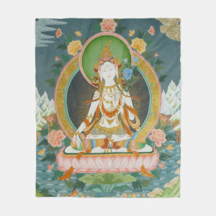 White Tara Fleece Blanket