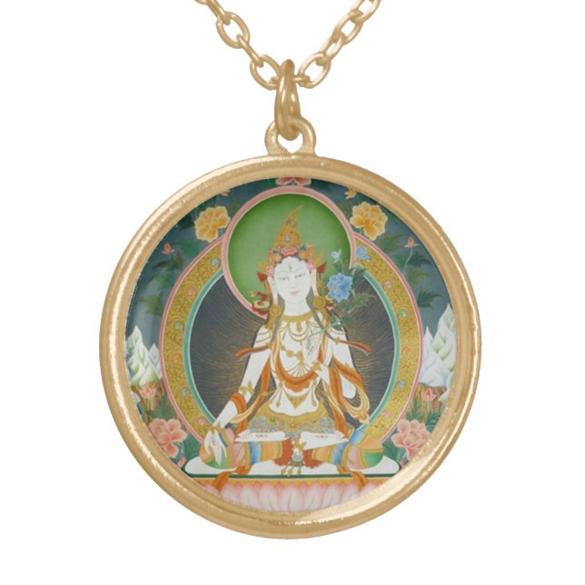 White Tara Necklace A (Front)