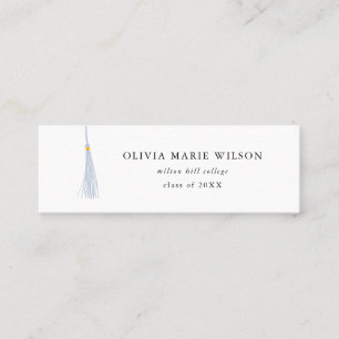 White Tassel Graduation Name Card
