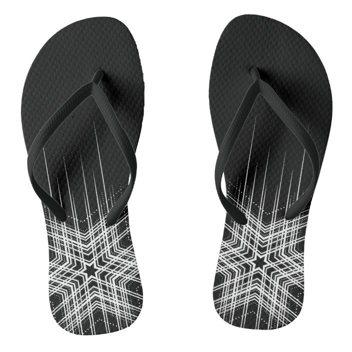 white line flip flops
