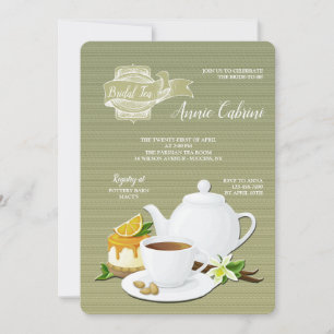 White Tea Set Invitation