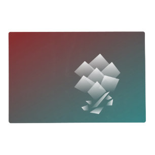 White teal burgundy placemat