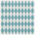 White &amp; Teal Harlequin Diamonds Fabric