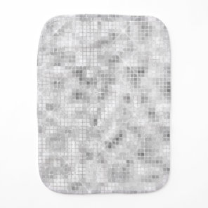 White Teal Marble Classic Elegant Beauty Glitzy Baby Burp Cloth