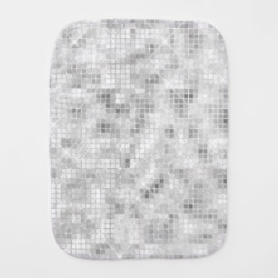 White Teal Marble Classic Elegant Beauty Glitzy Baby Burp Cloth