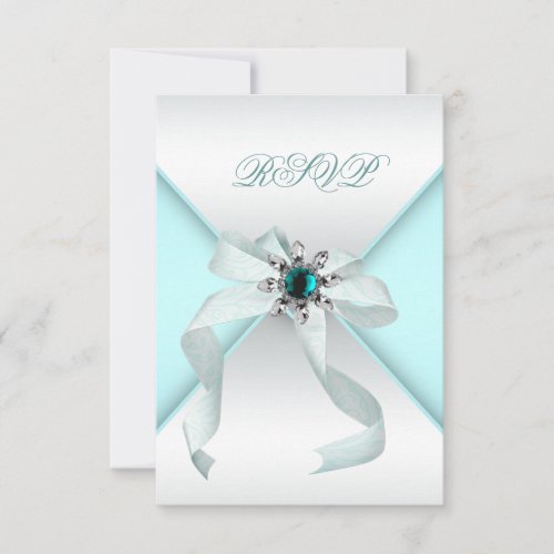 White Teal Sweet 16 Party Personalized Invitations