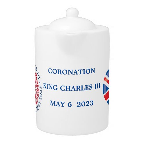 White Teapot  King Charles III Coronation