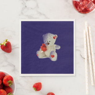 White Teddy Bear Napkins