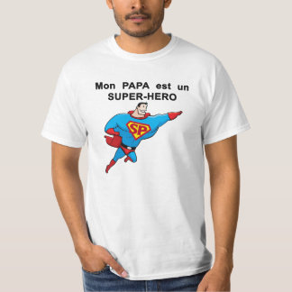 White tee-shirt SUPER DAD T-Shirt