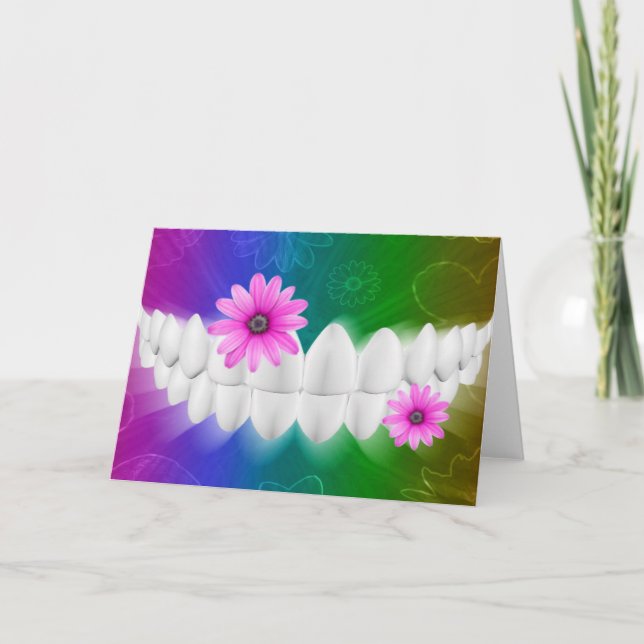 White Teeth Smile Dentist Orthodontist Card (Front)