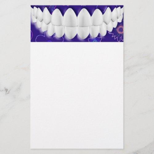 White Teeth Smile Dentist Stationery