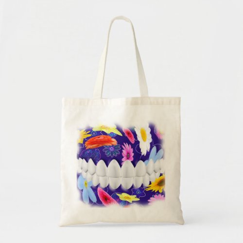 White Teeth Smile Flower Spin Design Dentist Bag