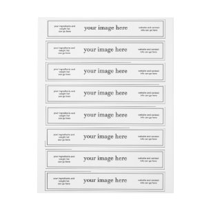 White Template Long Wrap Soap Label