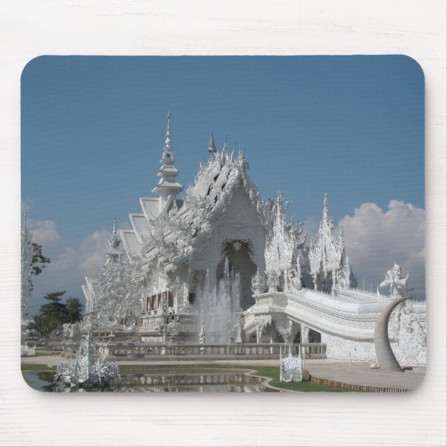 White Temple Thailand Mouse Pad (Front)