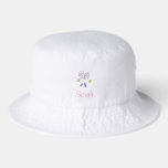 White Tennis Player Bucket Hat<br><div class="desc">Personalized White Tennis Bucket Hat for Her - Custom Name with Pink Font Elevate her court style with this chic customizable white tennis bucket hat featuring a feminine pink font! This unique, themed accessory can be personalized with her Name, creating the perfect blend of sporty function and fashionable flair for...</div>