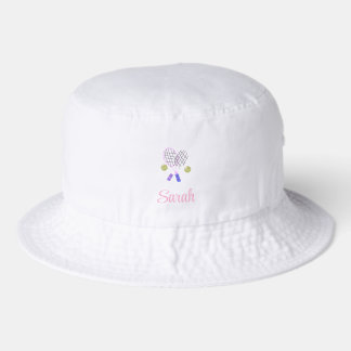 White Tennis Player Bucket Hat