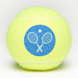 White Tennis Rackets Blue Tennis Balls