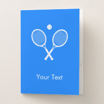 White Tennis Rackets on Blue Personalized