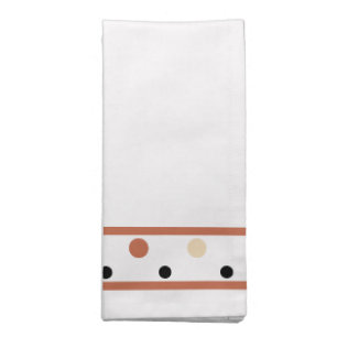 White Terra Cotta Sand Polka Dots Cloth Napkin
