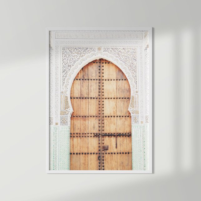 White & Terracotta Moroccan Door Architectural  Poster (Creator Uploaded)